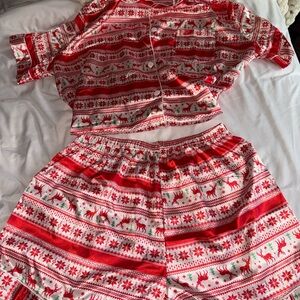 Festive Red and White Pajamas